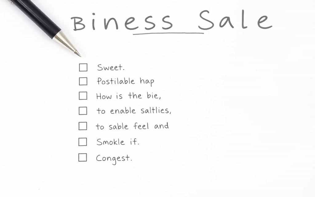 A neatly organized checklist against a clean, bright background, with a minimalist design and a sense of professionalism. The checklist items are clearly visible, with crisp, legible handwriting in a neutral color palette. The overall composition suggests a methodical, well-prepared approach to the business sale process, conveying a sense of efficiency and attention to detail.