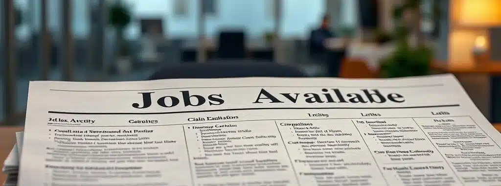 what jobs might be advertised in the newspapers