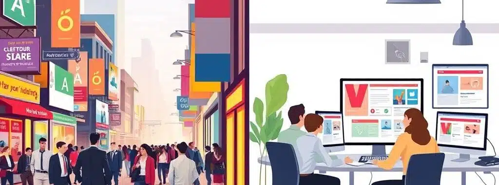 what is the difference between traditional and digital ads