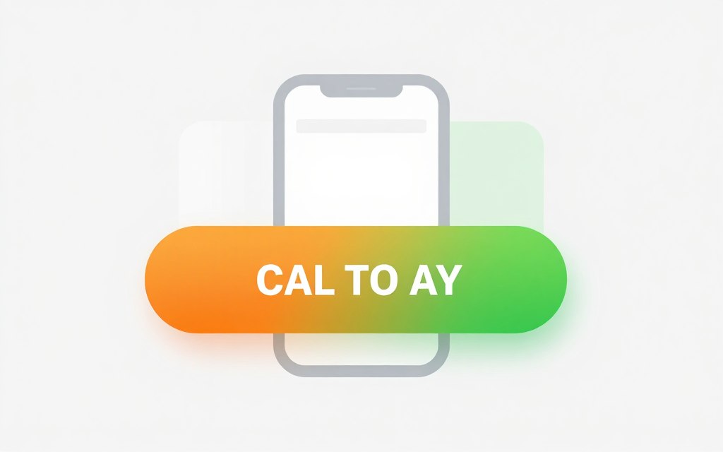 A clean and modern call-to-action button design prominently featured in the foreground, showcasing vibrant colors like orange and green to signify energy and action. The button is slightly rounded with a subtle shadow effect to give it depth, set on a light, unobtrusive background that suggests a digital interface, such as a website or app mockup. In the middle ground, include a minimalist design of a desktop or smartphone screen to provide context. Soft, diffused lighting creates an inviting atmosphere, emphasizing the button's engagement potential. The overall mood should be professional and approachable, evoking a sense of urgency and excitement for users to click. Ensure no text or distracting elements are present.