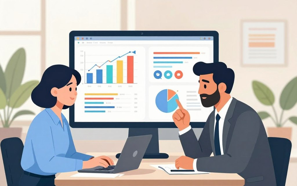 A modern office setting showcasing collaboration on partnership and guest blogging. In the foreground, two professional individuals, a woman and a man, are engaged in a discussion over a laptop, both dressed in business attire. The woman with short hair wears a light blue blouse, while the man has a neat beard and sports a dark gray suit. In the middle ground, a large digital screen displays colorful graphs and social media metrics, emphasizing online engagement. The background features a large window with soft natural light streaming in, casting a warm glow, and indoor plants for a fresh atmosphere. The mood is inspirational and productive, with a focus on teamwork and creativity in digital marketing strategies. A modern office setting showcasing collaboration on partnership and guest blogging. In the foreground, two professional individuals, a woman and a man, are engaged in a discussion over a laptop, both dressed in business attire. The woman with short hair wears a light blue blouse, while the man has a neat beard and sports a dark gray suit. In the middle ground, a large digital screen displays colorful graphs and social media metrics, emphasizing online engagement. The background features a large window with soft natural light streaming in, casting a warm glow, and indoor plants for a fresh atmosphere. The mood is inspirational and productive, with a focus on teamwork and creativity in digital marketing strategies.