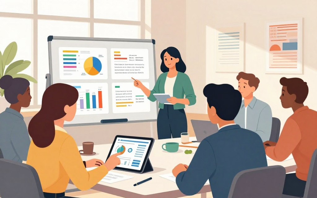 A modern workspace featuring a diverse group of small business owners engaged in a brainstorming session about ad optimization strategies. In the foreground, a woman in professional attire points at a digital tablet displaying analytics, while a man in business casual clothing observes intently. The middle ground contains a large whiteboard filled with colorful charts and brainstorming notes about ad engagement techniques. The background shows a bright, airy office with plants and motivational posters on the walls. Soft, natural light filters through large windows, creating a warm and inviting atmosphere. The overall mood is collaborative and focused, emphasizing teamwork and practical solutions for improving ad interactions. A modern workspace featuring a diverse group of small business owners engaged in a brainstorming session about ad optimization strategies. In the foreground, a woman in professional attire points at a digital tablet displaying analytics, while a man in business casual clothing observes intently. The middle ground contains a large whiteboard filled with colorful charts and brainstorming notes about ad engagement techniques. The background shows a bright, airy office with plants and motivational posters on the walls. Soft, natural light filters through large windows, creating a warm and inviting atmosphere. The overall mood is collaborative and focused, emphasizing teamwork and practical solutions for improving ad interactions.