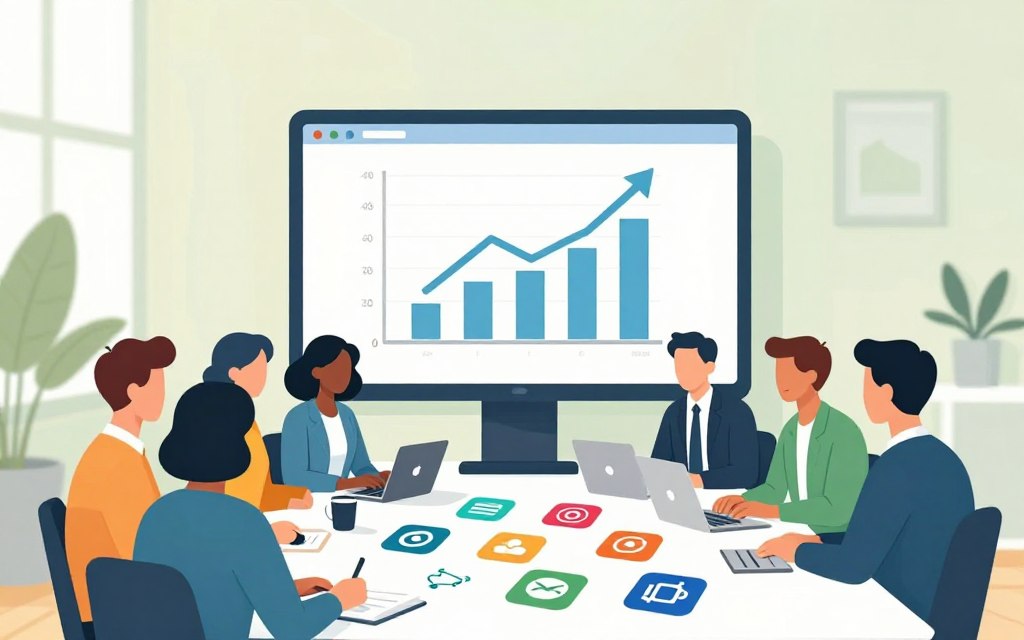 A visually engaging, informative scene depicting affordable social media advertising options. In the foreground, a diverse group of professionals, dressed in smart casual attire, is gathered around a sleek table cluttered with colorful social media icons and marketing materials. In the middle ground, a large digital screen displays an upward-trending graph, symbolizing growth and engagement. The background features a bright, modern office space with large windows allowing natural light to fill the room, creating a warm and inviting atmosphere. Soft greens and blues dominate the color palette, conveying a sense of calm and creativity. The image emphasizes collaboration and innovation in a budget-friendly environment, capturing the essence of effective social media marketing strategies. A visually engaging, informative scene depicting affordable social media advertising options. In the foreground, a diverse group of professionals, dressed in smart casual attire, is gathered around a sleek table cluttered with colorful social media icons and marketing materials. In the middle ground, a large digital screen displays an upward-trending graph, symbolizing growth and engagement. The background features a bright, modern office space with large windows allowing natural light to fill the room, creating a warm and inviting atmosphere. Soft greens and blues dominate the color palette, conveying a sense of calm and creativity. The image emphasizes collaboration and innovation in a budget-friendly environment, capturing the essence of effective social media marketing strategies.